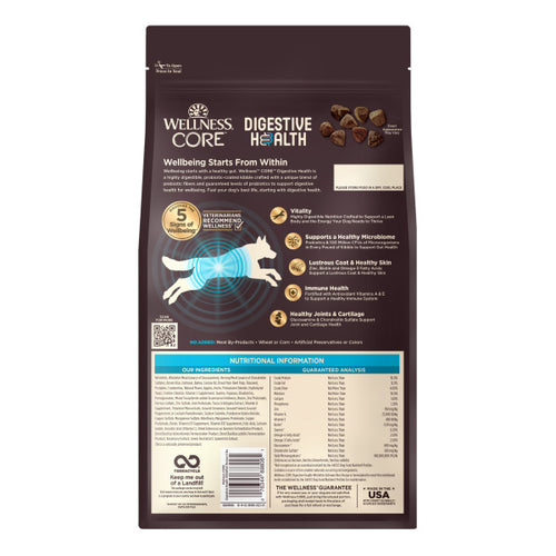 Wellness CORE Digestive Health Whitefish & Brown Rice Dry Dog Food