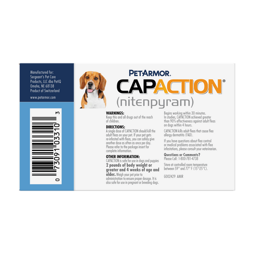 PetArmor® CAPACTION® (nitenpyram) Oral Flea Treatment for Dogs