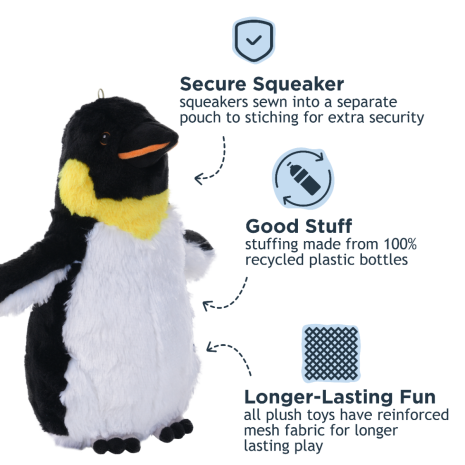 Tall Tails Emperor Penguin Squeaker Dog Toy