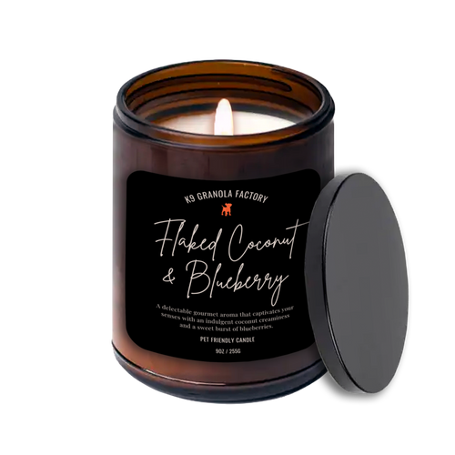 K9 Granola Factory House & Home Collection Flaked Coconut & Blueberry Pet Friendly SOY Odor Eliminator Candles