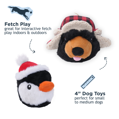 Tall Tails Penguin 2-in-1 Fetch Ball Dog Toy