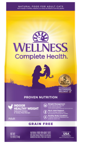Wellness Complete Health Grain Free Indoor Healthy Weight Chicken Recipe Dry Cat Food