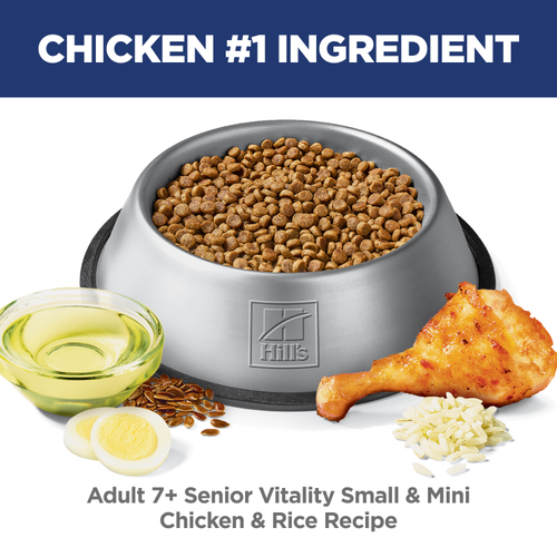 Hill's Science Diet Adult 7+ Senior Vitality Small & Mini Chicken & Rice Recipe Dog Food