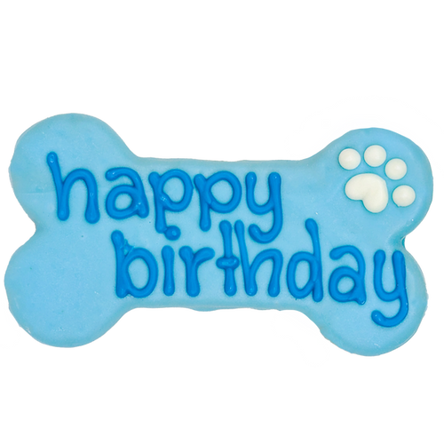 Bosco and Roxy's Blue Happy Birthday Bone | Birthday Dog Treats