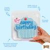 Bosco and Roxy's Prepackaged Giant Blue Happy Birthday Cupcake | Birthday (case) Dog Treats