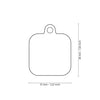 MyFamily Hushtag Black Aluminum Square ID Tag with Rubber