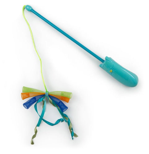 SmartyKat Leapin' Laser 2-in-1 Electronic Laser Pointer & Wand Cat Toy