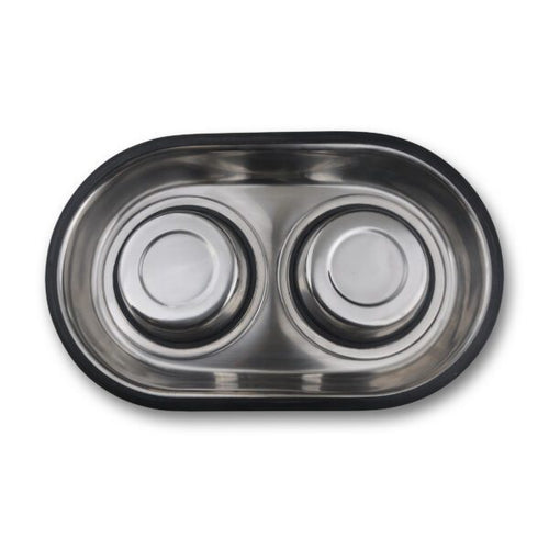 Van Ness Heavyweight Large Stainless Steel Double Dish, 64 oz (SS5)