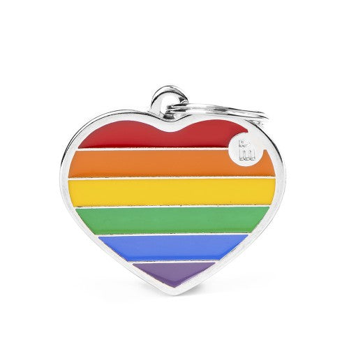 MyFamily Rainbow Big Heart ID Tag (Multi - Rainbow)
