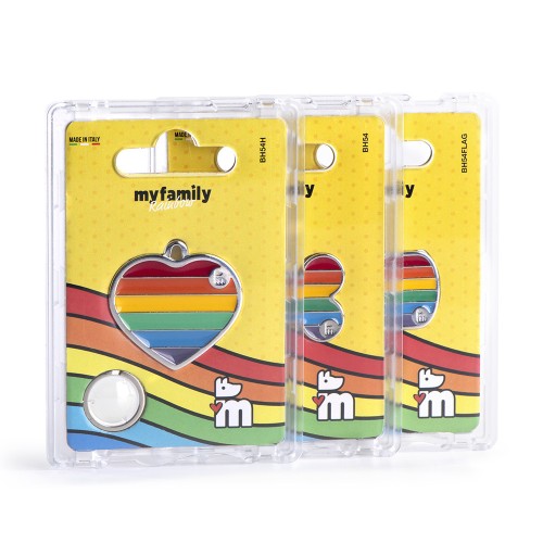 MyFamily Rainbow Big Heart ID Tag (Multi - Rainbow)