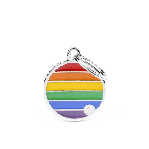 MyFamily Rainbow Small Circle ID Tag (Multi - Rainbow)