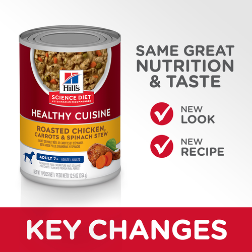 Hill's® Science Diet® Adult 7+ Healthy Cuisine Roasted Chicken, Carrots & Spinach Stew dog food