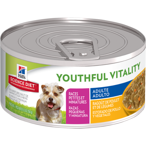 Hill's™ Science Diet™ Youthful Vitality Adult 7+ Small & Toy Breed Chicken & Vegetable Stew Dog Food