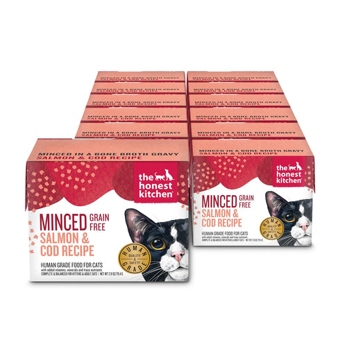 The Honest Kitchen Grain Free Minced Salmon & Cod in Fish Broth Gravy Wet Cat Food