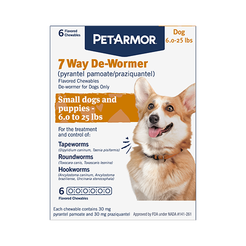 Sergeant's Pet Care Products Worm x Plus 7 Way De-Wormer Small Dog 6Ct