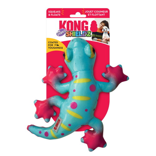 KONG Shieldz Tropics Gecko Dog Toy (Medium)
