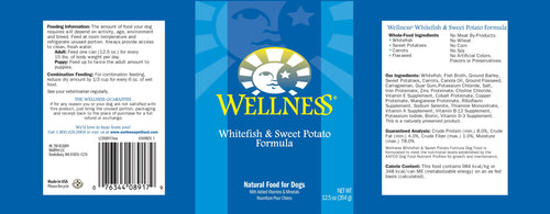 Wellness Complete Health Natural Whitefish and Sweet Potato Recipe Wet Canned Dog Food