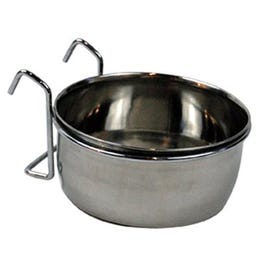 Pet Kennel Bowl, Stainless Steel, 1-Cup