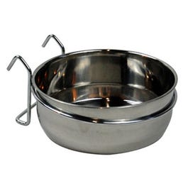 Pet Kennel Bowl, Stainless Steel, 4-Cups