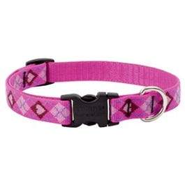 Dog Collar, Adjustable, Puppy Love, 3/4 x 13 to 22-In.