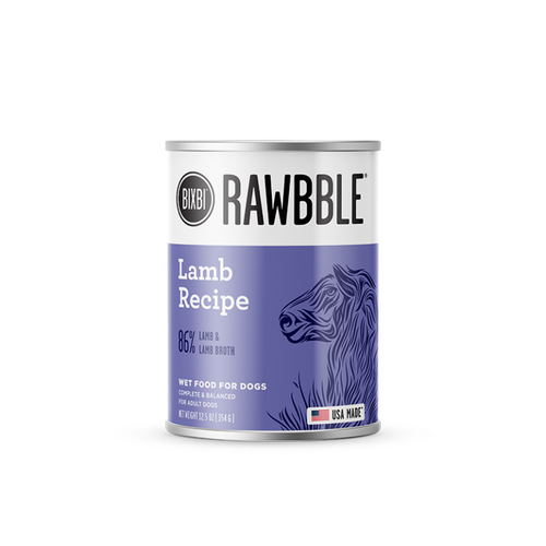 BIXBI Rawbble® Wet Food for Dogs – Lamb Paté Recipe (12.5 oz)