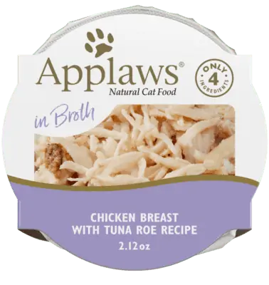 Applaws Natural Wet Chicken Breast with Tuna Roe in Broth Pot