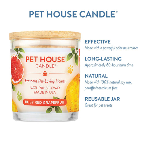 Pet House Ruby Red Grapefruit Candle