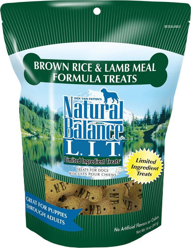 Natural Balance L.I.T. Limited Ingredient Treats Brown Rice and Lamb Meal Formula Dog Treats