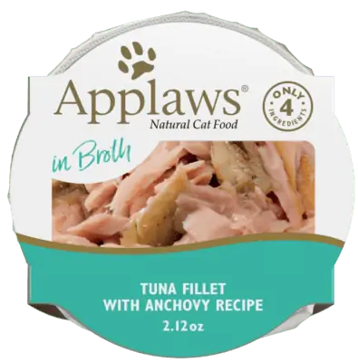 Applaws Natural Wet Cat Food Tuna Fillet with Anchovy in Broth Pot