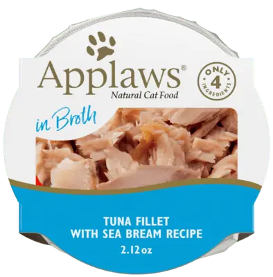 Applaws Natural Wet Cat Food Tuna Fillet with Seabream in Broth Pot
