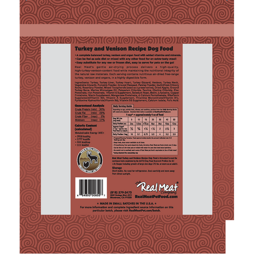 The Real Meat Turkey & Venison Dog & Cat Foods (2-lb)