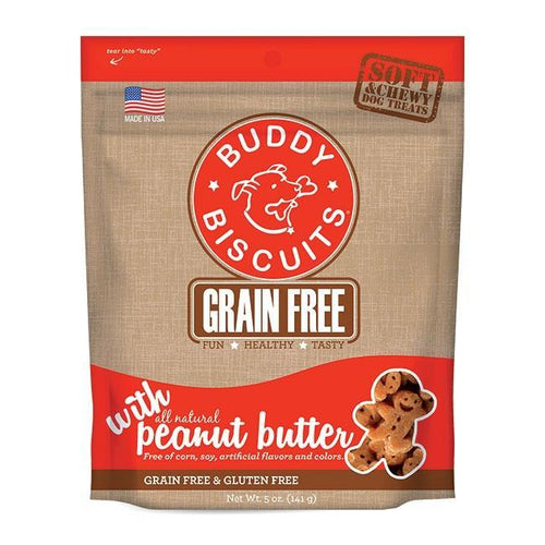 Cloud Star Buddy Biscuits Grain Free Soft and Chewy Peanut Butter Dog Treats