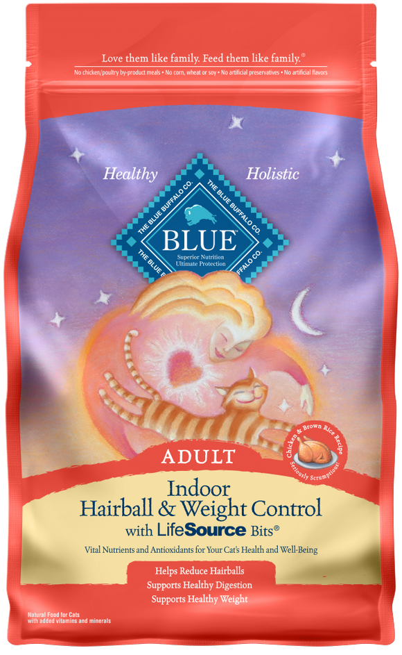 Blue Buffalo Hairball & Weight Control Natural Chicken & Brown Rice Adult Dry Cat Food