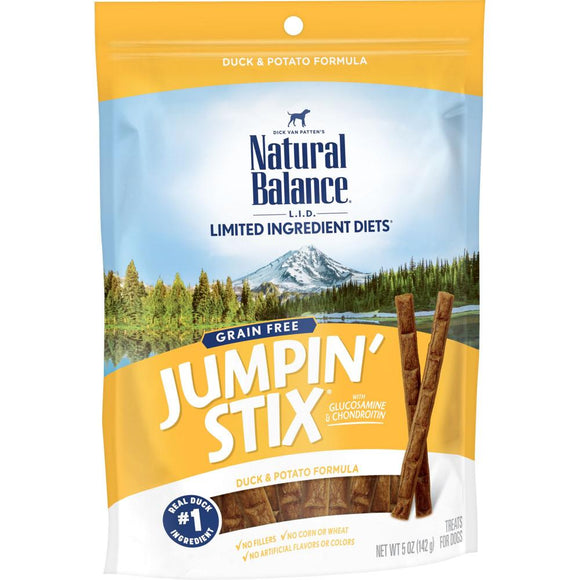 Natural Balance L.I.T. Limited Ingredient Treats Jumpin' Stix Duck & Potato Formula Dog Treats