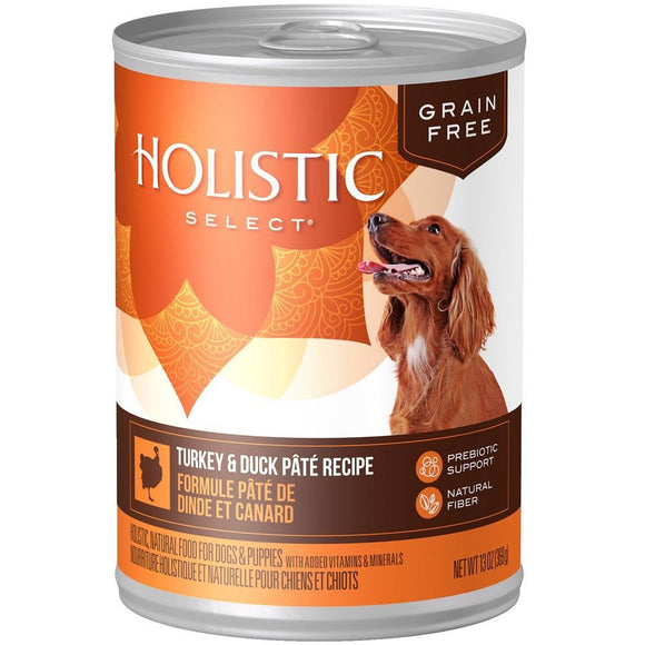 Holistic Select Natural Grain Free Turkey & Duck Pate Canned Dog Food