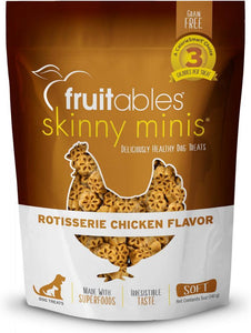 Fruitables Skinny Minis Rotisserie Chicken Flavor Soft & Chewy Dog Treats