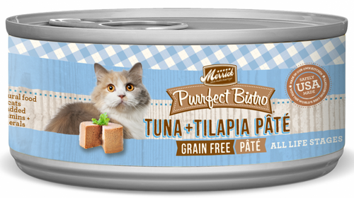 Merrick Purrfect Bistro Tuna and Tilapia Pate Grain Free Canned Cat Food