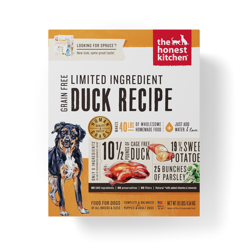 The Honest Kitchen Limited Ingredient Duck Recipe Dehydrated Dog Food