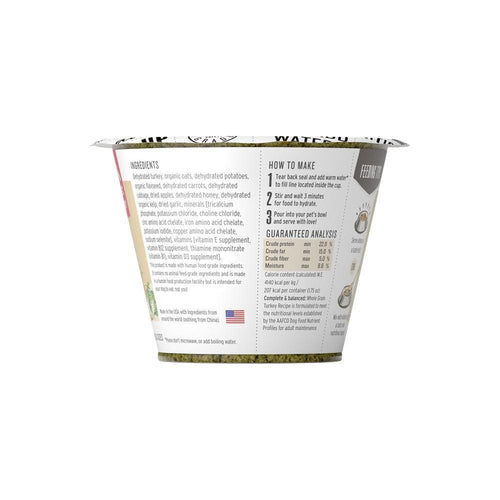 The Honest Kitchen Whole Grain Turkey Recipe Dehydrated Dog Food Cups