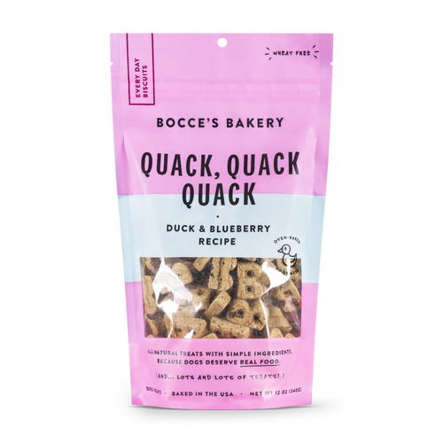 Bocce's Bakery Every Day Quack, Quack, Quack Biscuit Dog Treats