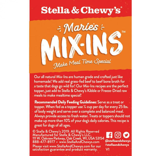 Stella & Chewy's Marie's Mix-Ins Grass Fed Beef & Pumpkin Recipe Dog Food Topper
