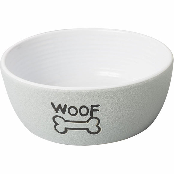 Ethical Pet Nantucket Woof Stoneware Cat Dish