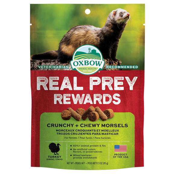 Oxbow Animal Health Real Prey Rewards Ferret Treats Turkey (3 oz)