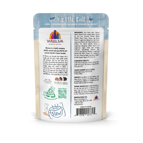 Weruva Cat Stew! Kettle Call Beef, Chicken & Salmon Dinner in Gravy Cat Food