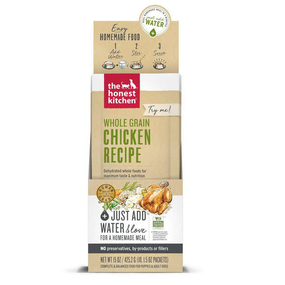 The Honest Kitchen Dehydrated Whole Grain Chicken Recipe Dog Food (1.5 oz - 10 ct)