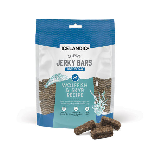 Icelandic+™ Chewy Jerky Bars Wolffish, Skyr, & Kelp Recipe Dog Treats (2.5 oz)