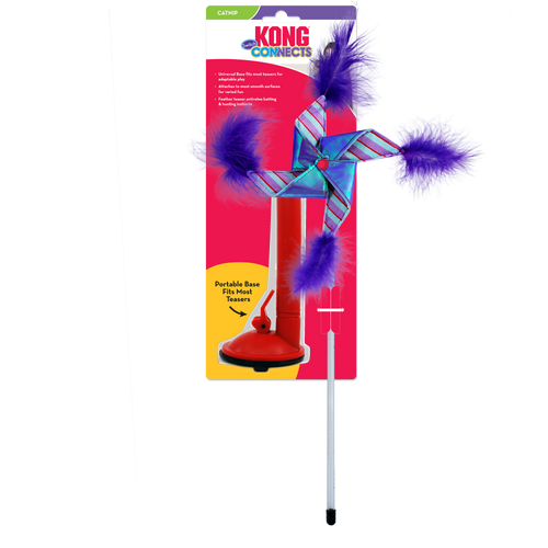 Kong Connects Teaser Pinwheel Cat Toy (Purple)