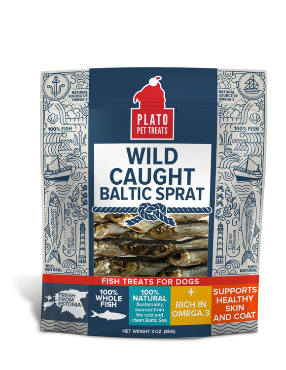 Plato Wild Caught Baltic Sprat Fish Dog Treats