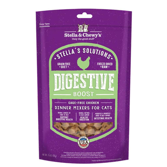 Stella & Chewy's Stella's Solutions Freeze-Dried Cat Chicken Recipe Dinner Morsels w/ Digestive Boost