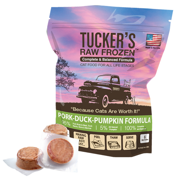 Tucker's Pork-Duck-Pumpkin Raw Frozen Cat Food